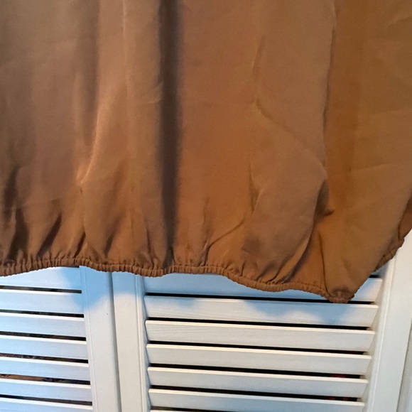 Chico’s $89 brown peasant top size 2P 12/14 - Picture 4 of 14